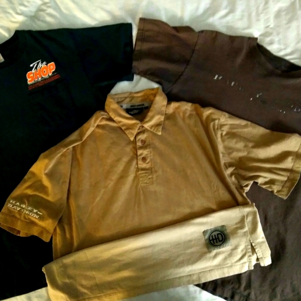 Lot of 3 Harley Davidson Motorcycle T Shirts Size Large